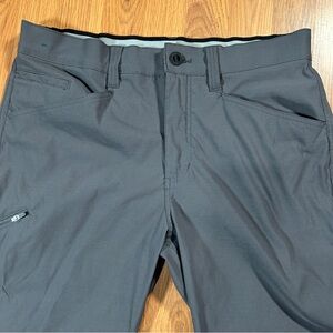 Orvis Pants Mens 34x30 Gray Nylon Stretch Chino Golf Travel Casual Flat Front